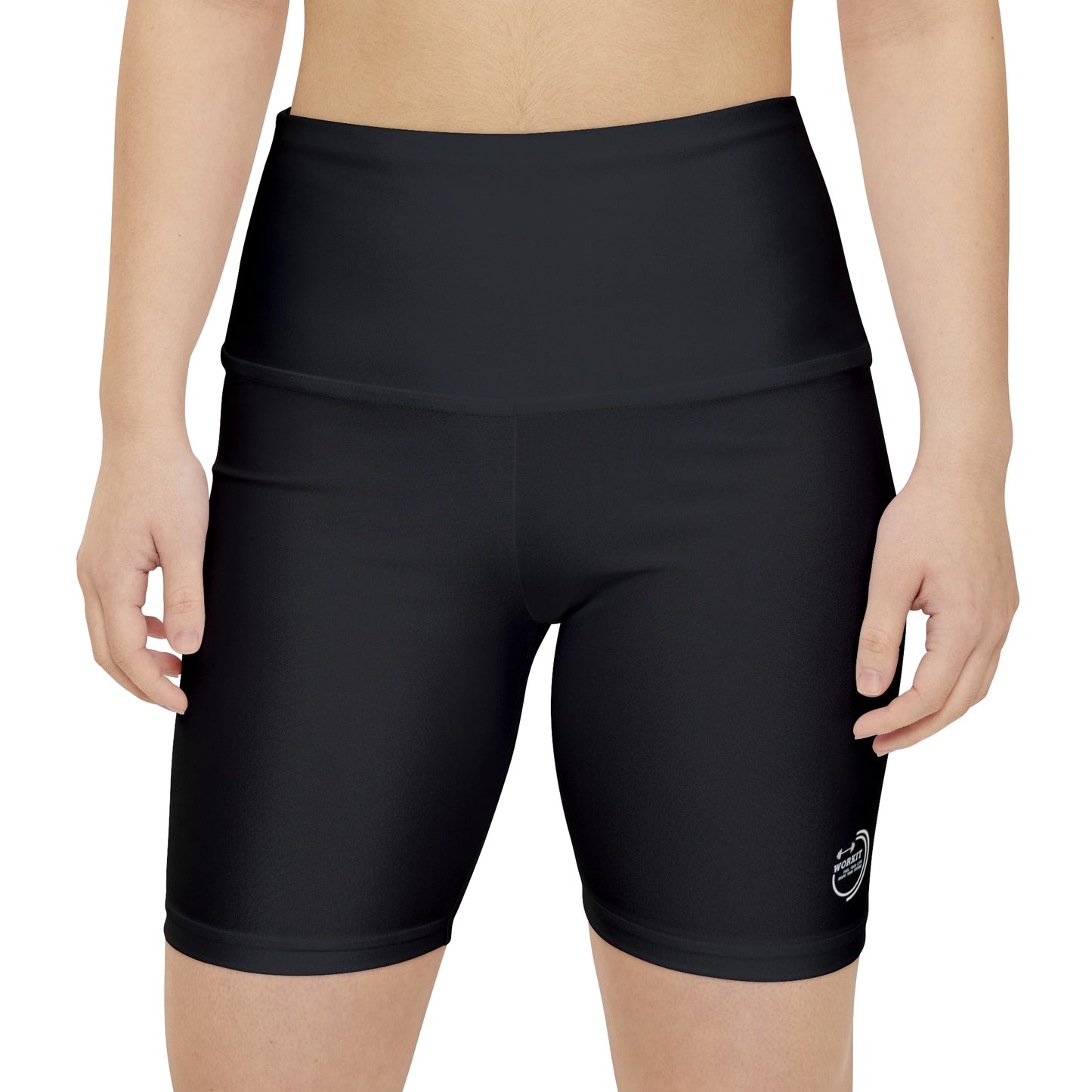 Women's Workout Shorts (AOP) - Black