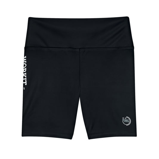 Women's Workout Shorts (AOP) - Black