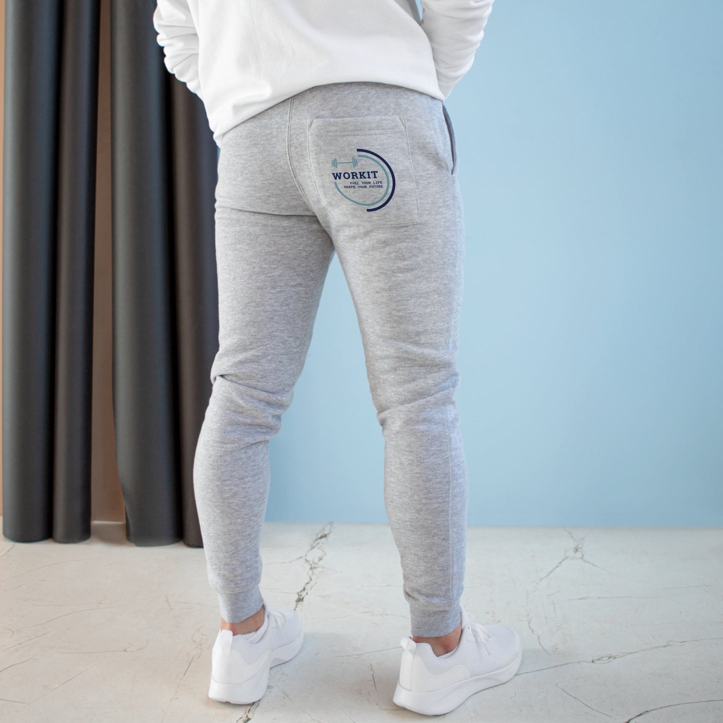 Unisex Fleece Joggers - Light Grey